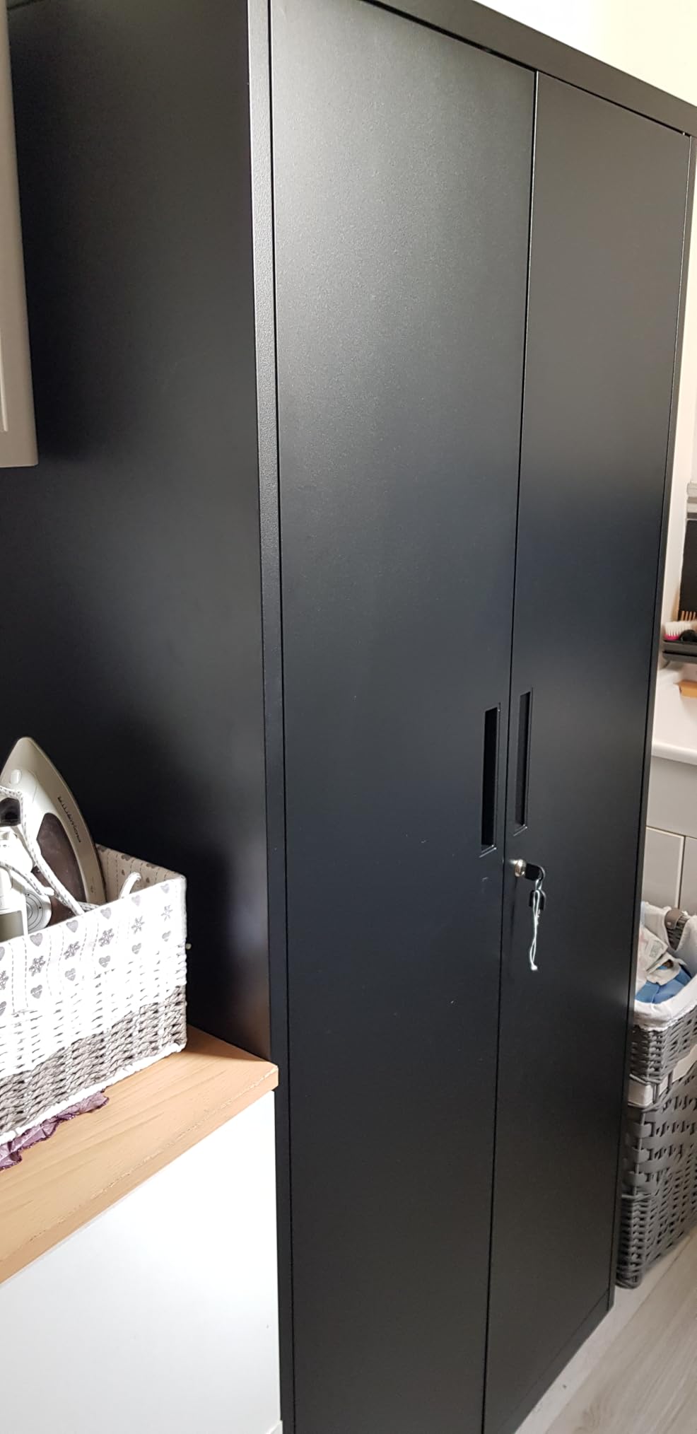 Songmics OMC014G01 armadio metallo 5 ripiani grigio 60x40x180