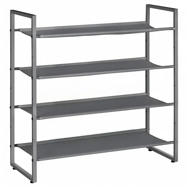 Songmics LSC04GY scarpiera 4 ripiani tessuto grigio 71 cm
