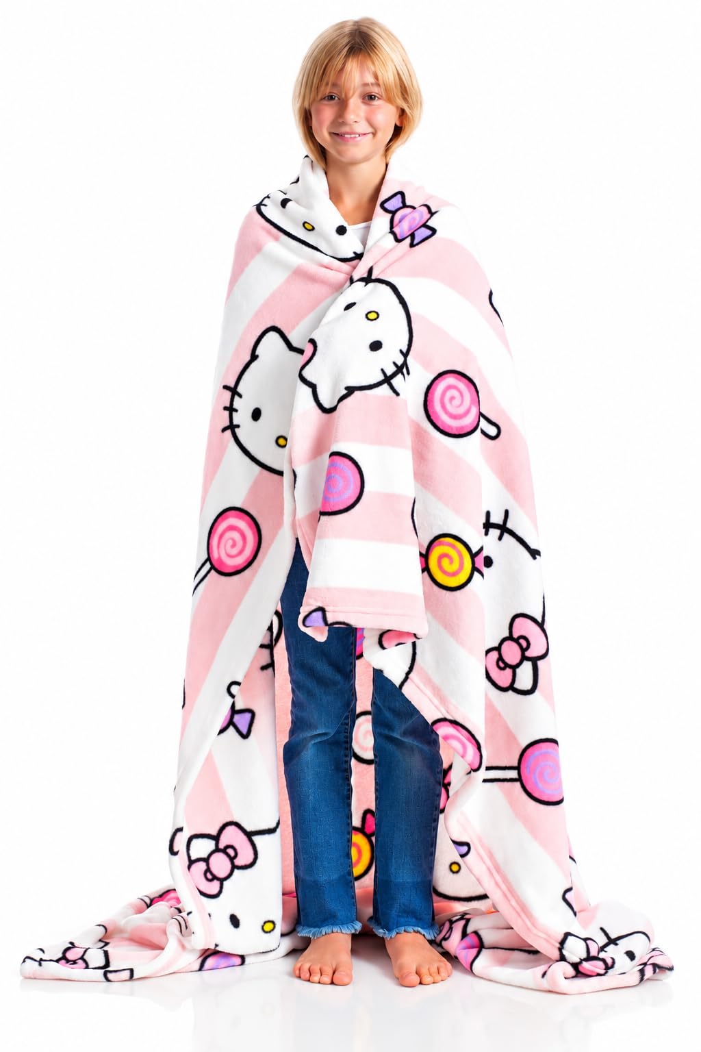 Kanguru Hello Kitty plaid pile rosa 130x170 cm