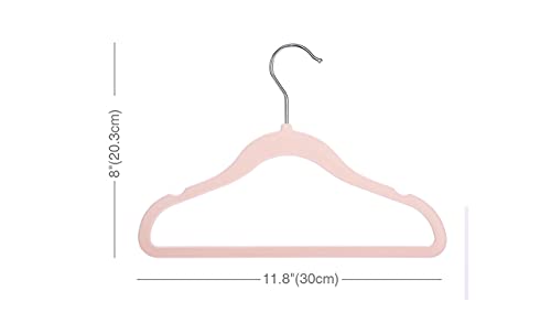 Ediesi grucce bambino velluto rosa antiscivolo 10 pezzi