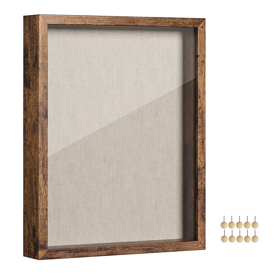 SONGMICS URPF009KD01 Cornice Shadow Box 28x36 Marrone