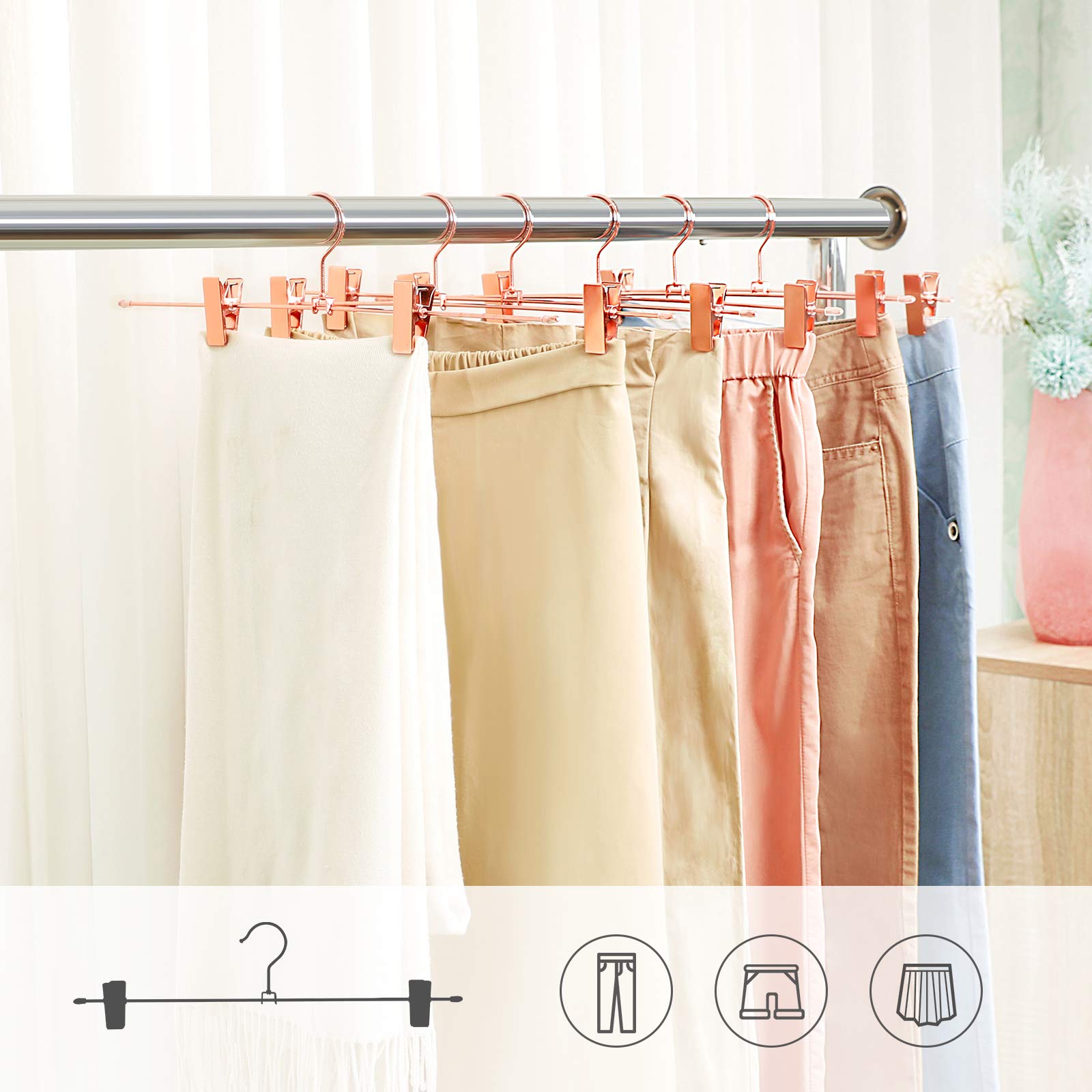 Songmics CRI47R10 grucce pantaloni oro rosa 10 pezzi 40 cm