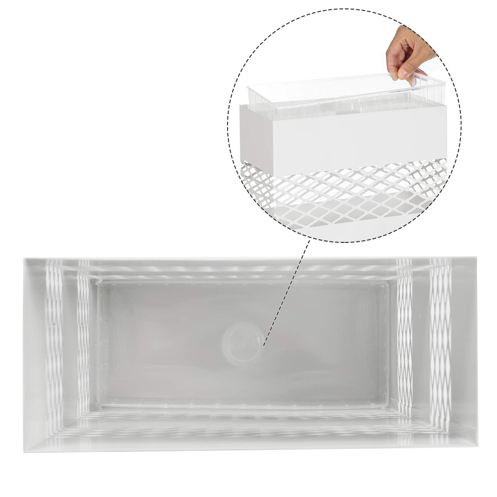 Songmics portaombrelli metallo bianco 28x12x41 cm 10 ombrelli