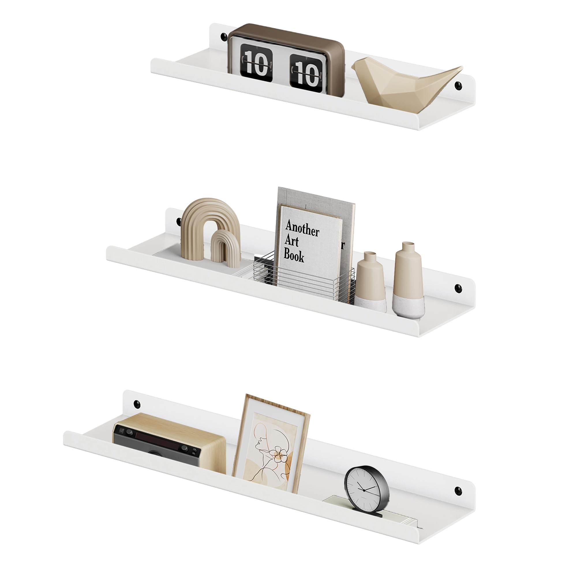 Songmics Custos LFS014BH01 mensole da muro set 2 nero inchiostro