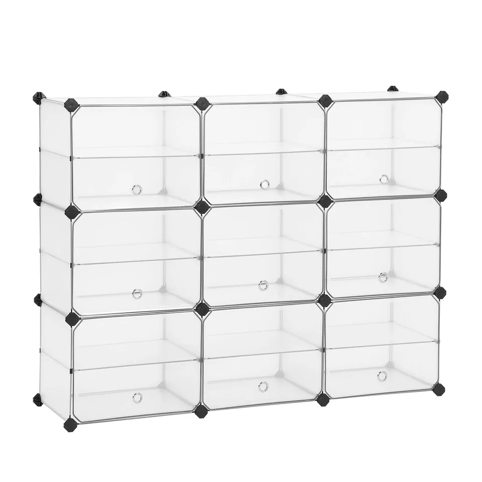 Songmics LPC502W cubi con ante bianco scarpiera guardaroba