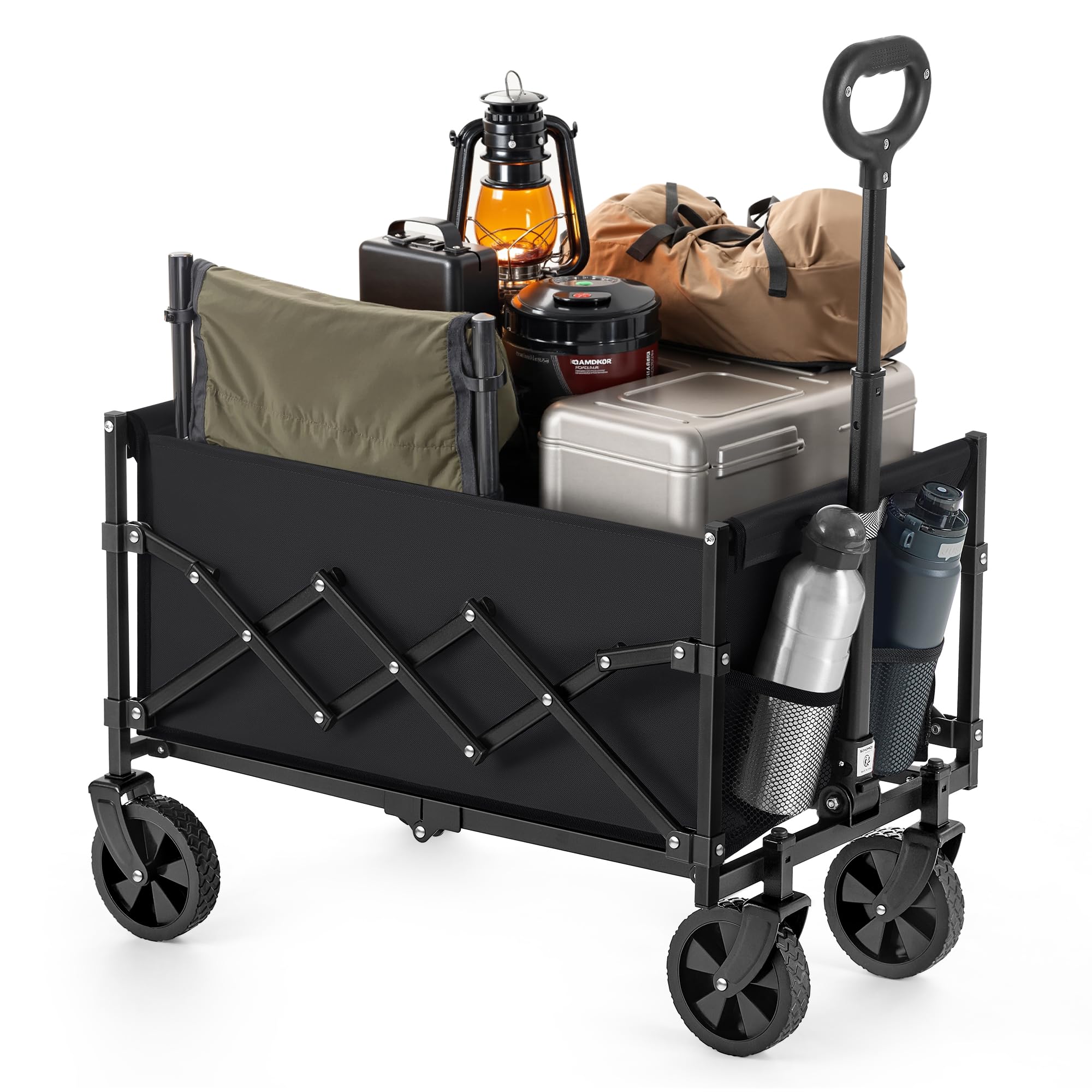 Songmics GFW909B01 carrello pieghevole 90 L nero portata 180 kg