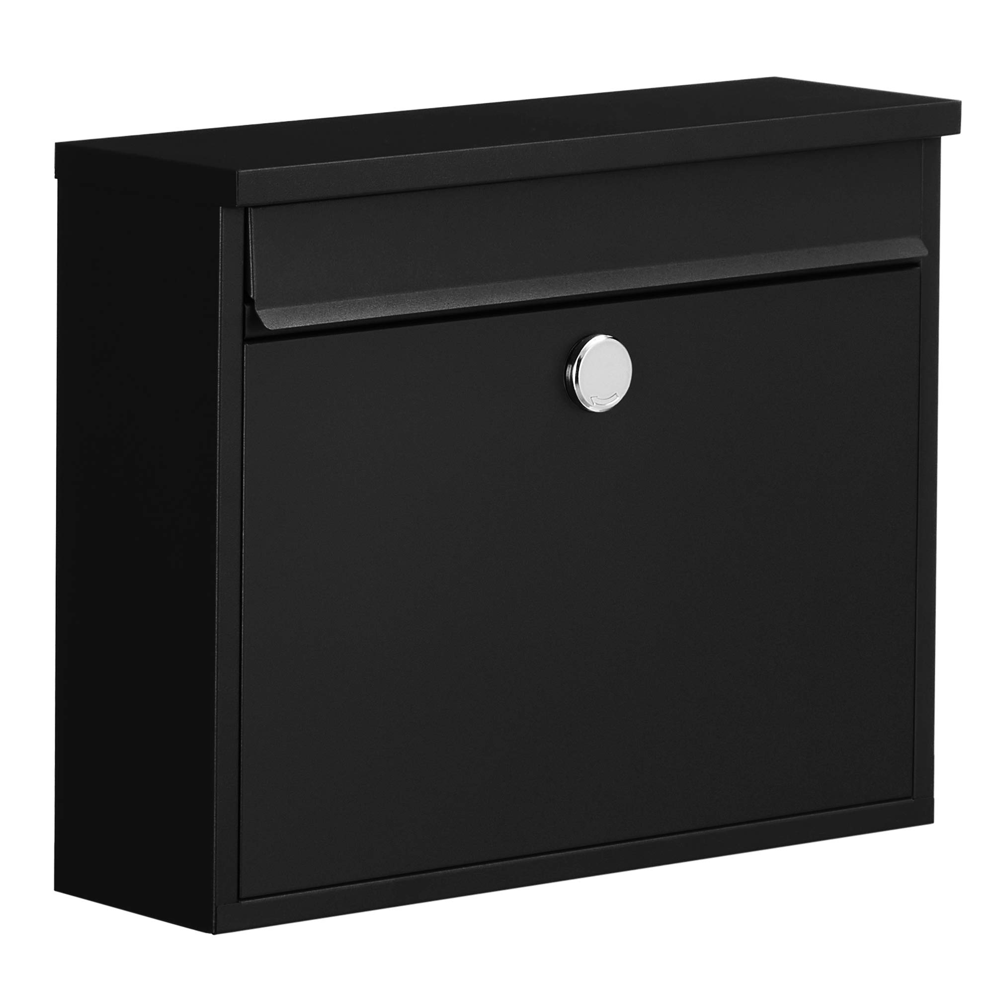 SONGMICS GMB010B01 Cassetta Postale Nera con Serratura