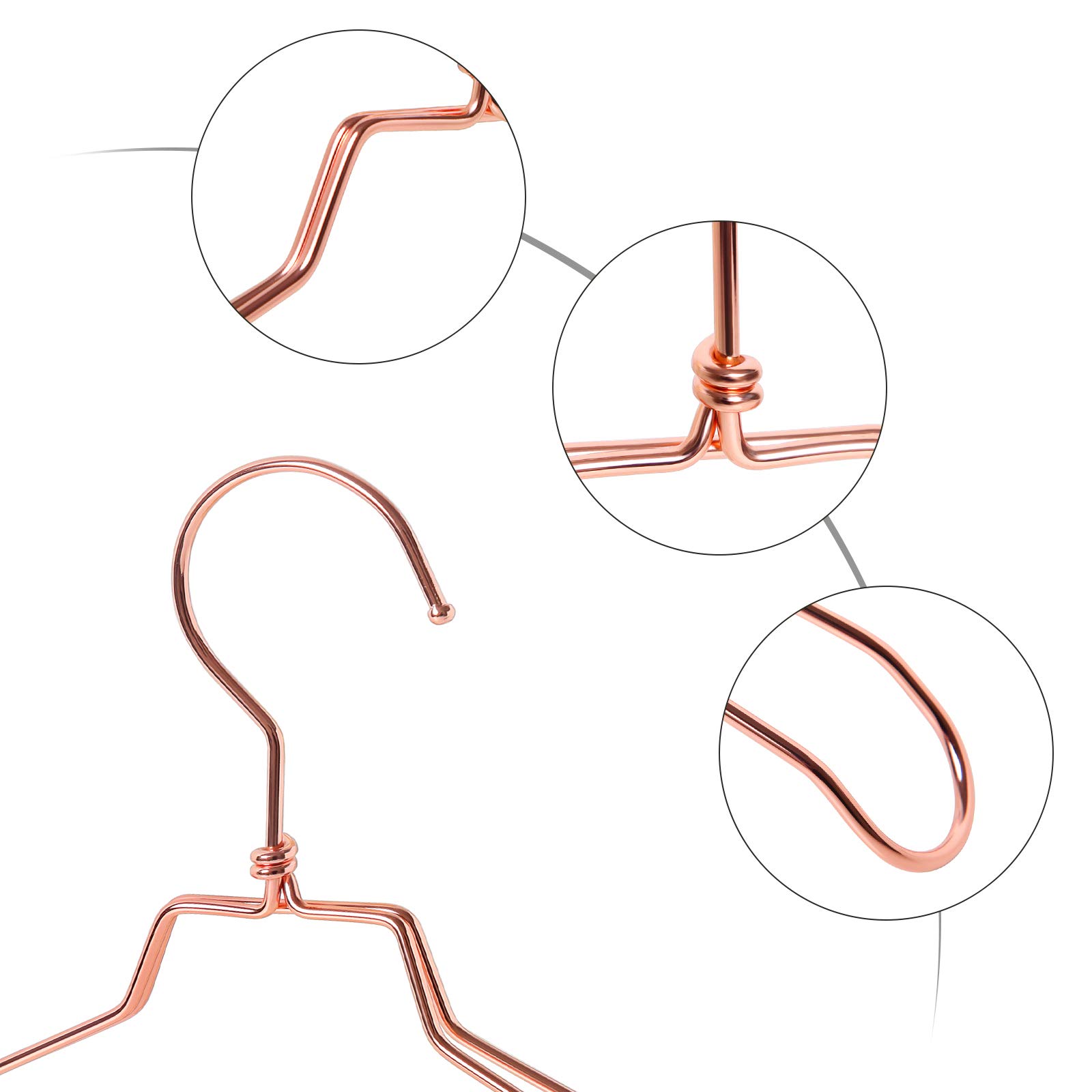 Songmics CRI48R grucce metallo set 6 oro rosa 42,5 cm