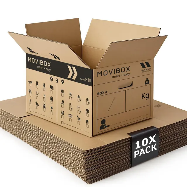Lavatelli Movibox scatole trasloco 10 pezzi 50x35x35 cm doppia onda