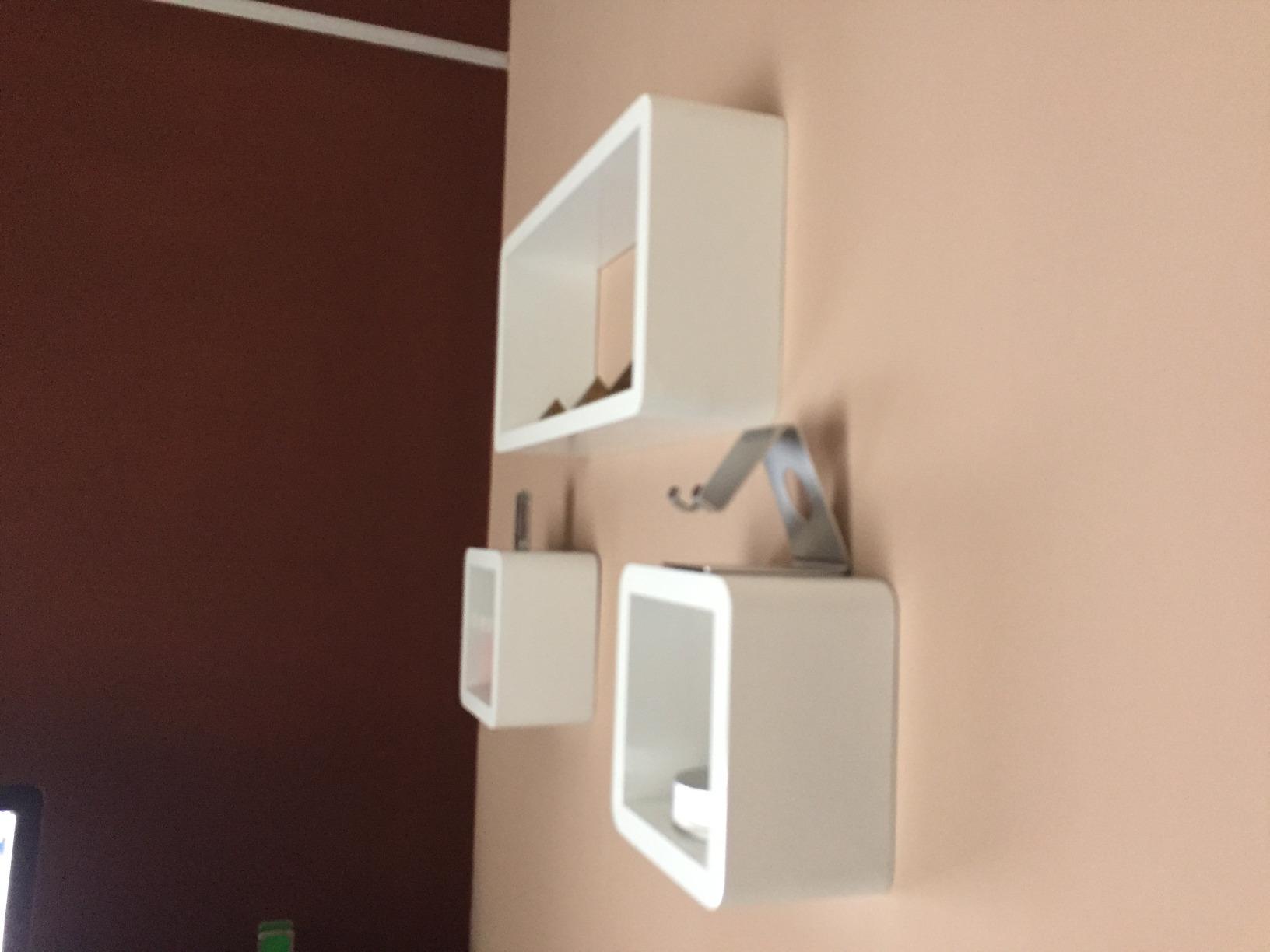 Songmics LWS102 Mensole a Cubo Set 3 Pezzi Bianche