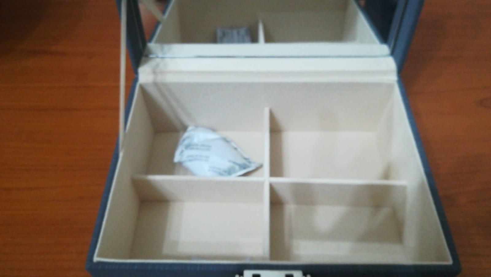 Songmics JBC232GY Portagioie 2 Livelli Grigio con Serratura