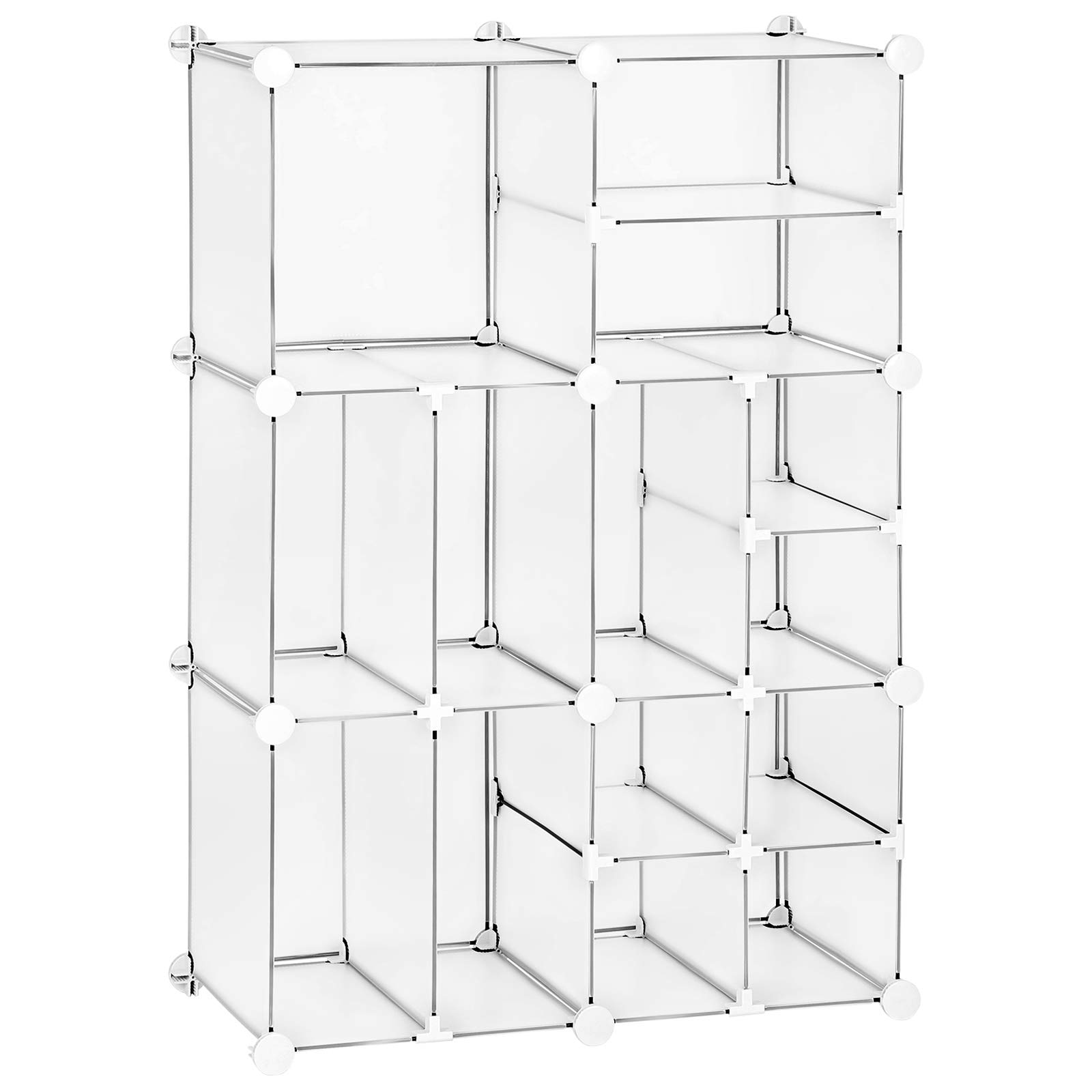 Songmics LPC601W scaffale a cubi bianco salvaspazio