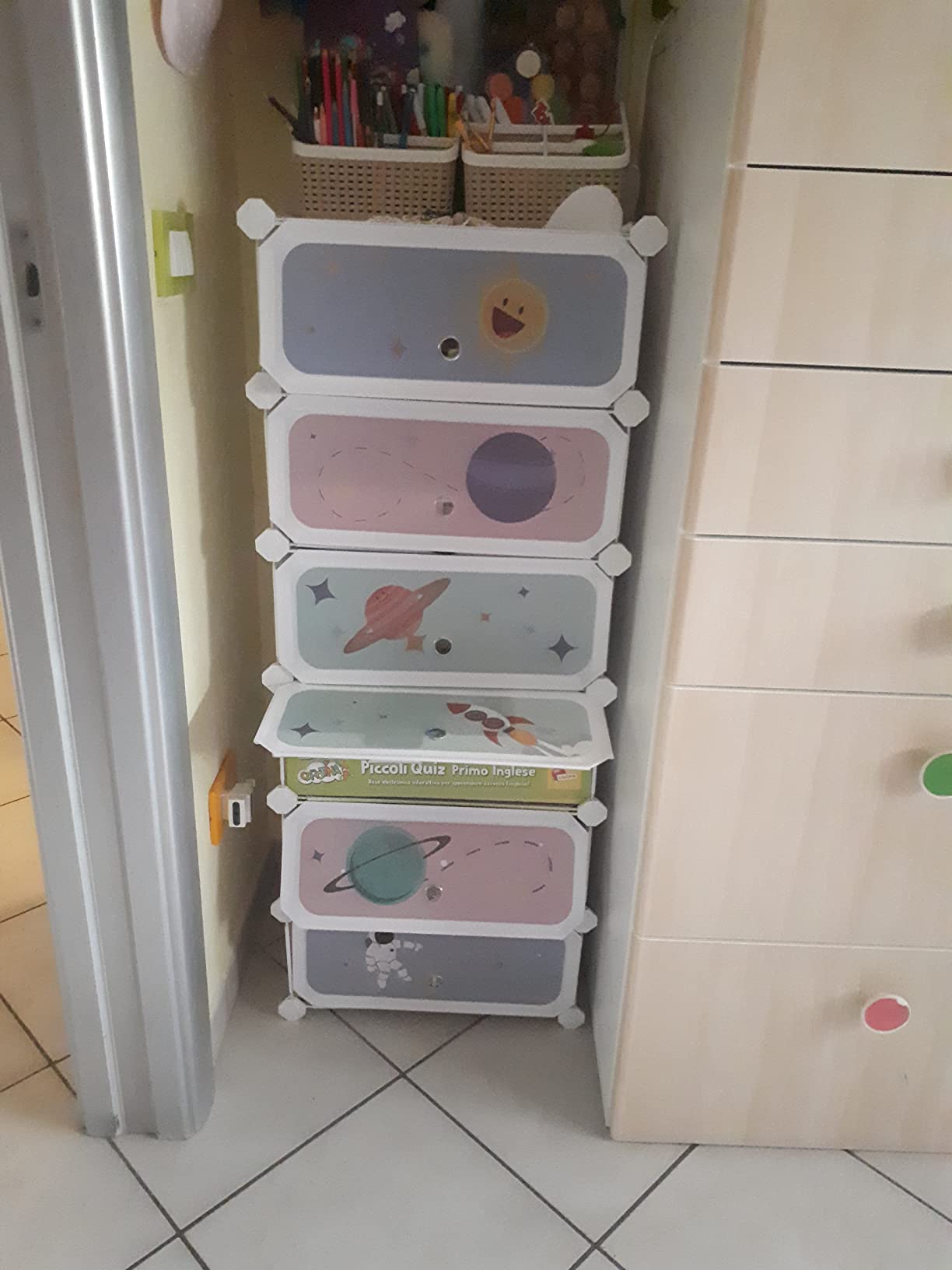 Songmics LPC904W01 Scarpiera Bambini Bianco 6 Scomparti