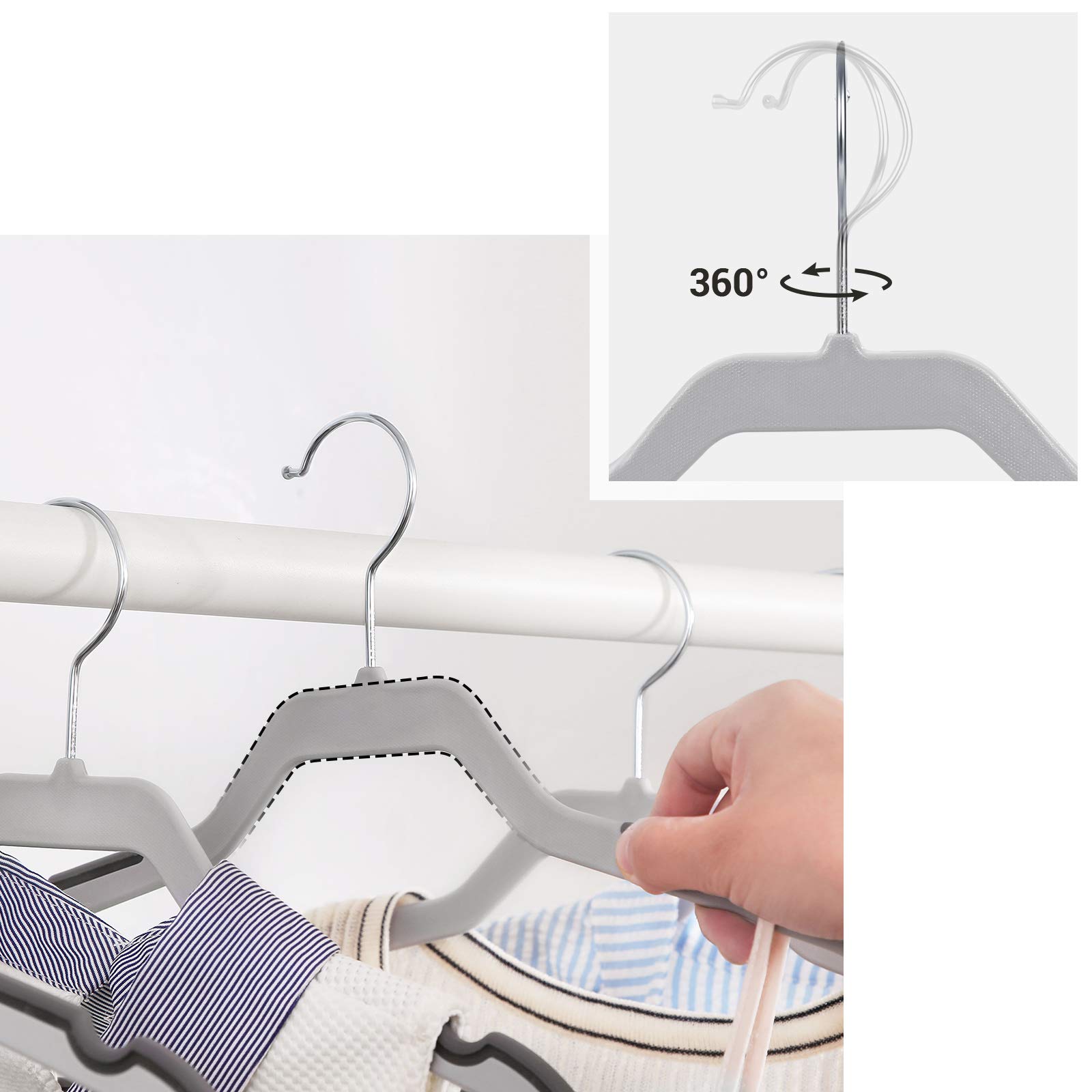 Songmics grucce plastica salvaspazio set 20 pezzi antiscivolo