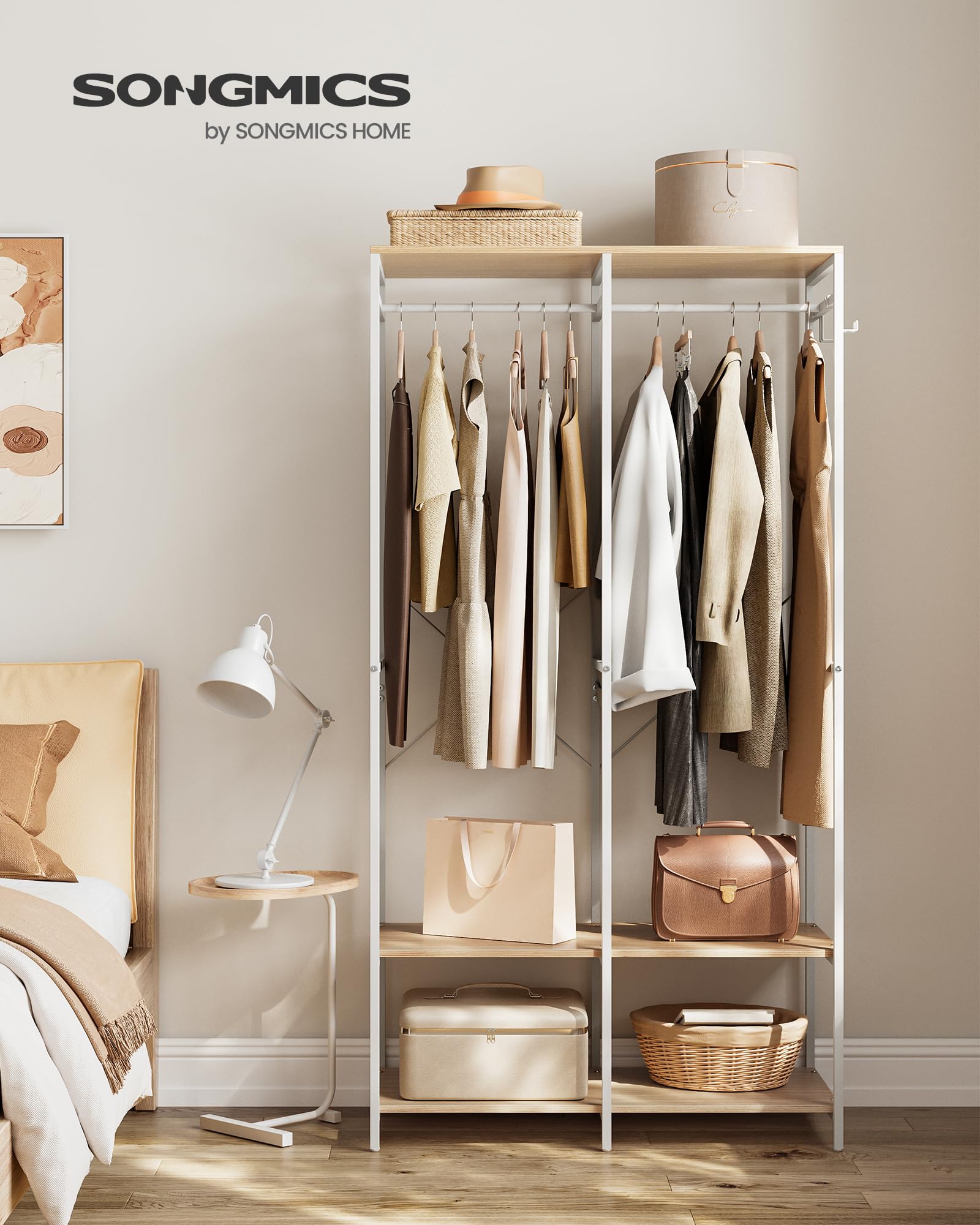 Songmics RGR004W67 Guardaroba Beige 40x94,5x180 cm Pieghevole