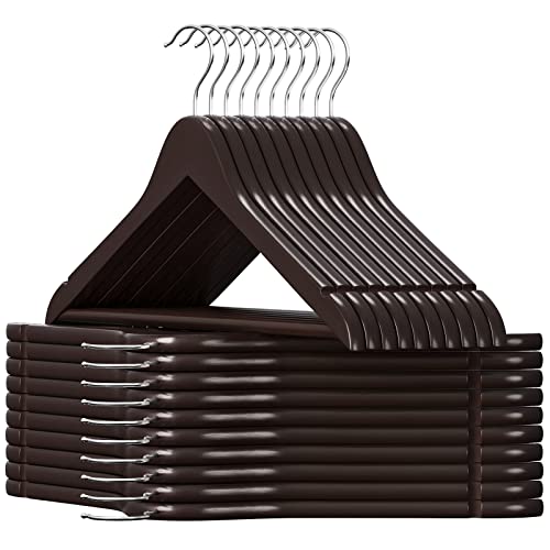 Songmics CRW05K-20 grucce legno set 20 pezzi marrone scuro antiscivolo