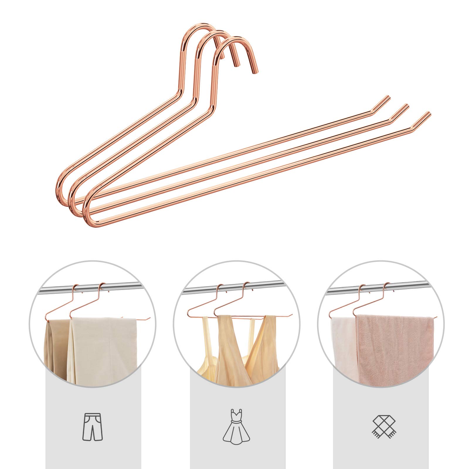 Songmics CRI005R01 grucce pantaloni 20 pezzi oro rosa 38 cm