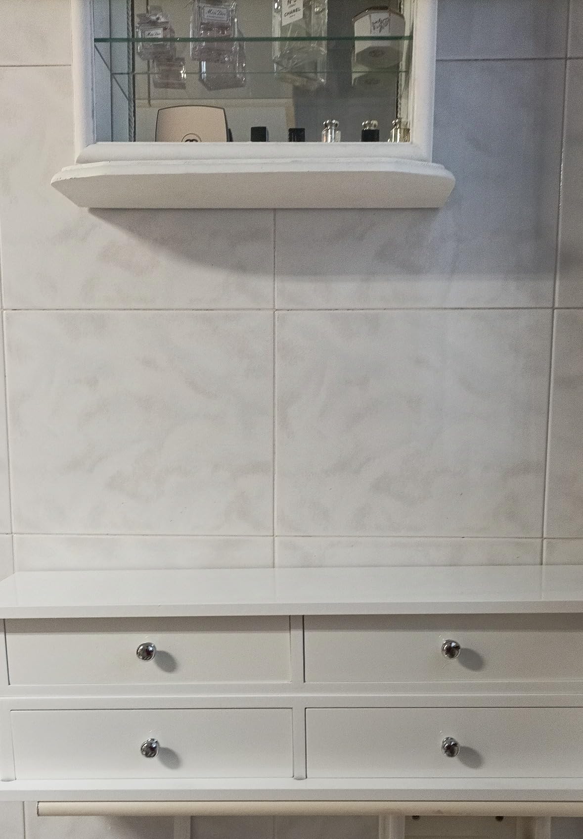 Songmics LWS65WT mensola muro 2 cassetti