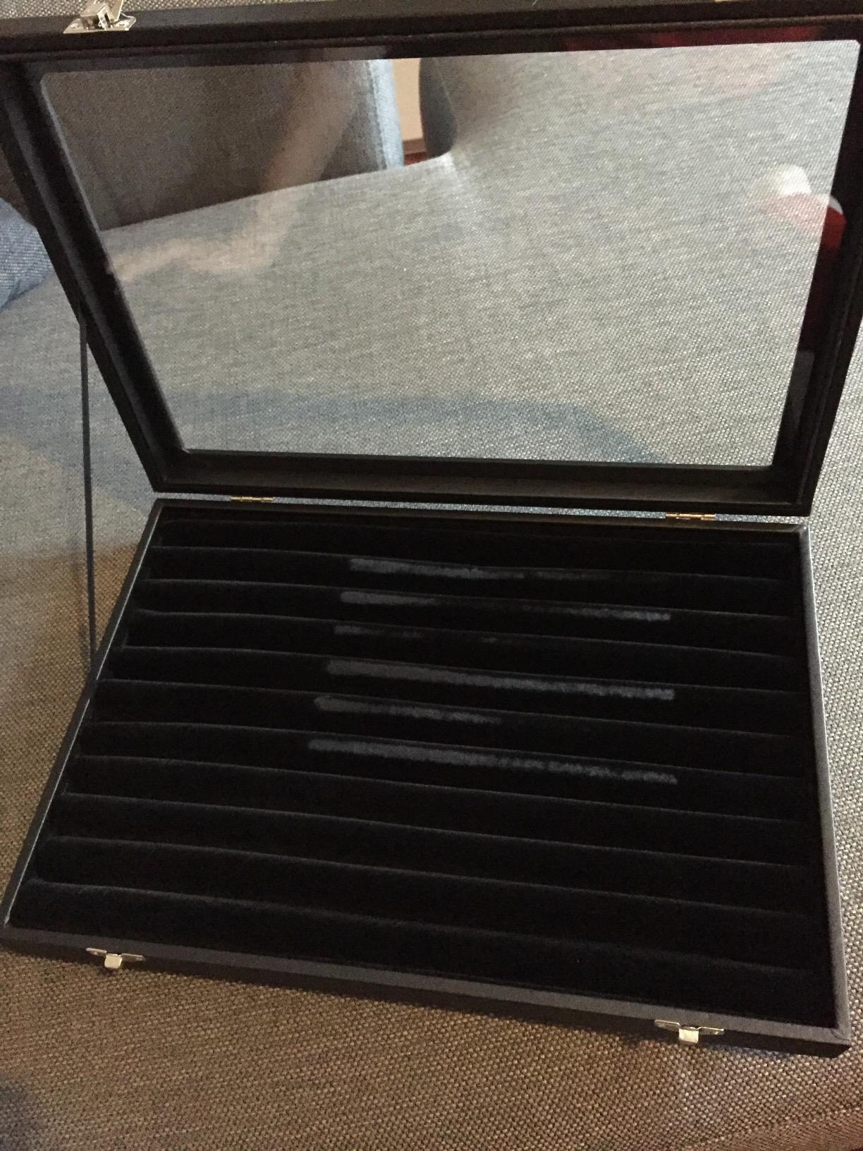 Songmics JDS301 Portagioie Nero 100 Anelli con Vetro
