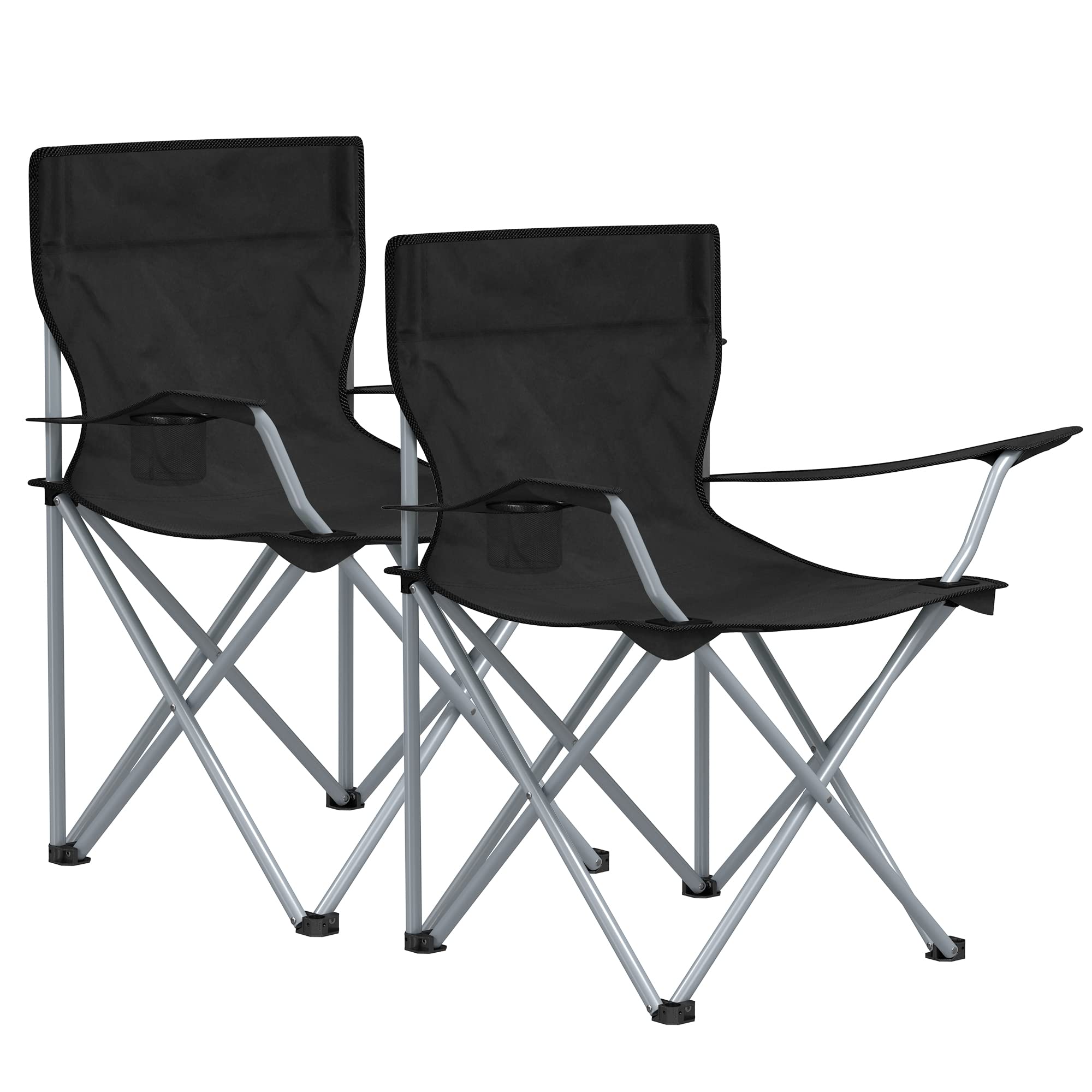 Songmics GCB01IN sedie campeggio set 2 blu pieghevoli 120 kg