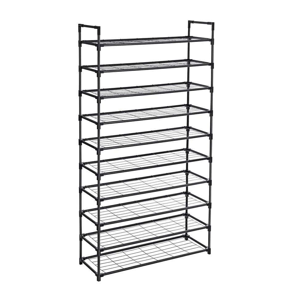 Songmics LSM10BK scarpiera metallo nera 10 ripiani 176 cm