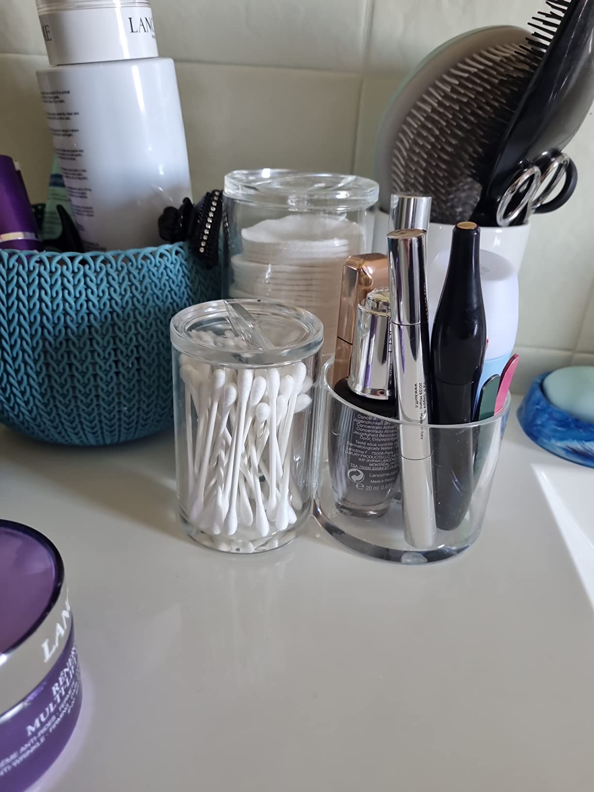 Domopak Living Porta Cotone organizer trasparente 3 in 1
