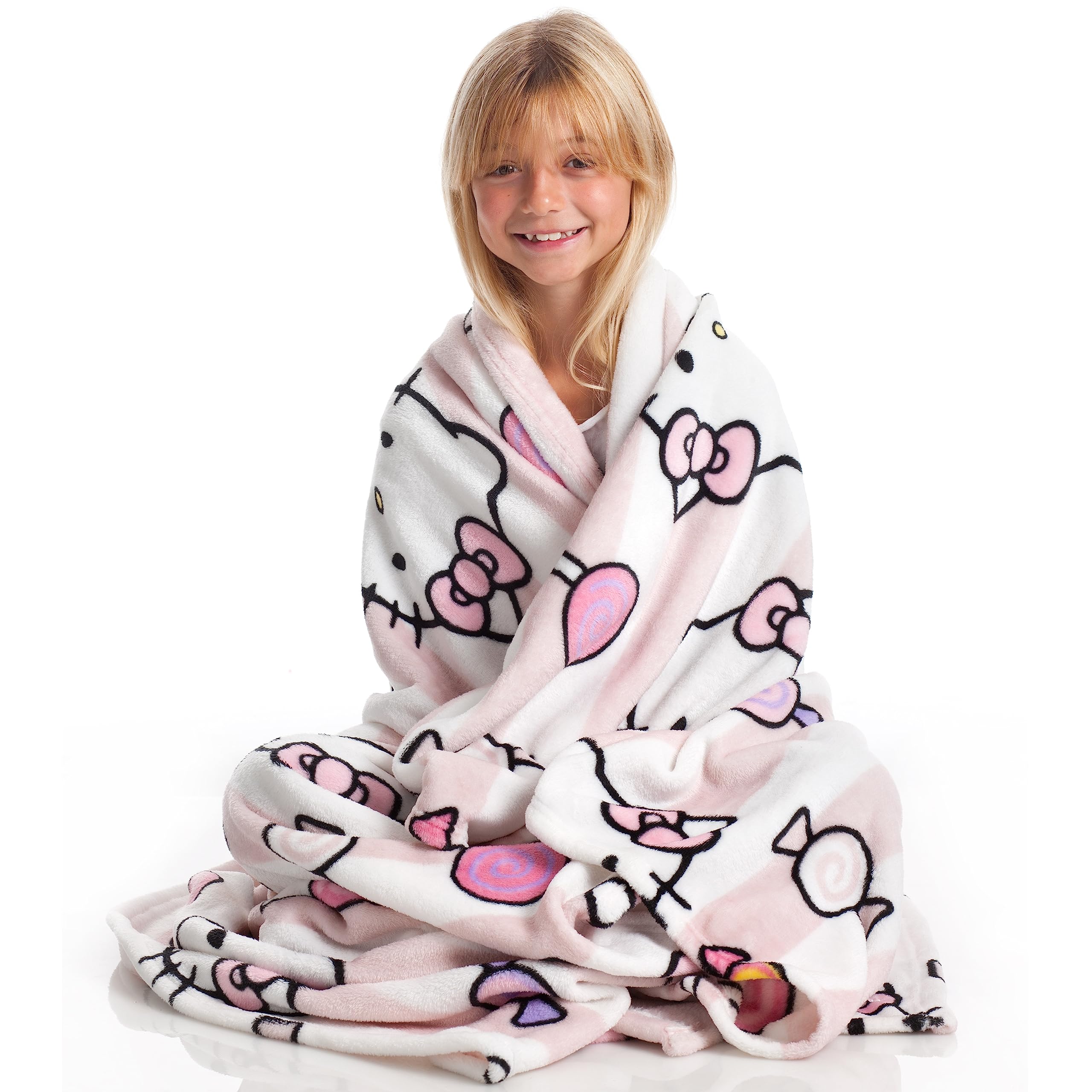 Kanguru Hello Kitty plaid pile rosa 130x170 cm
