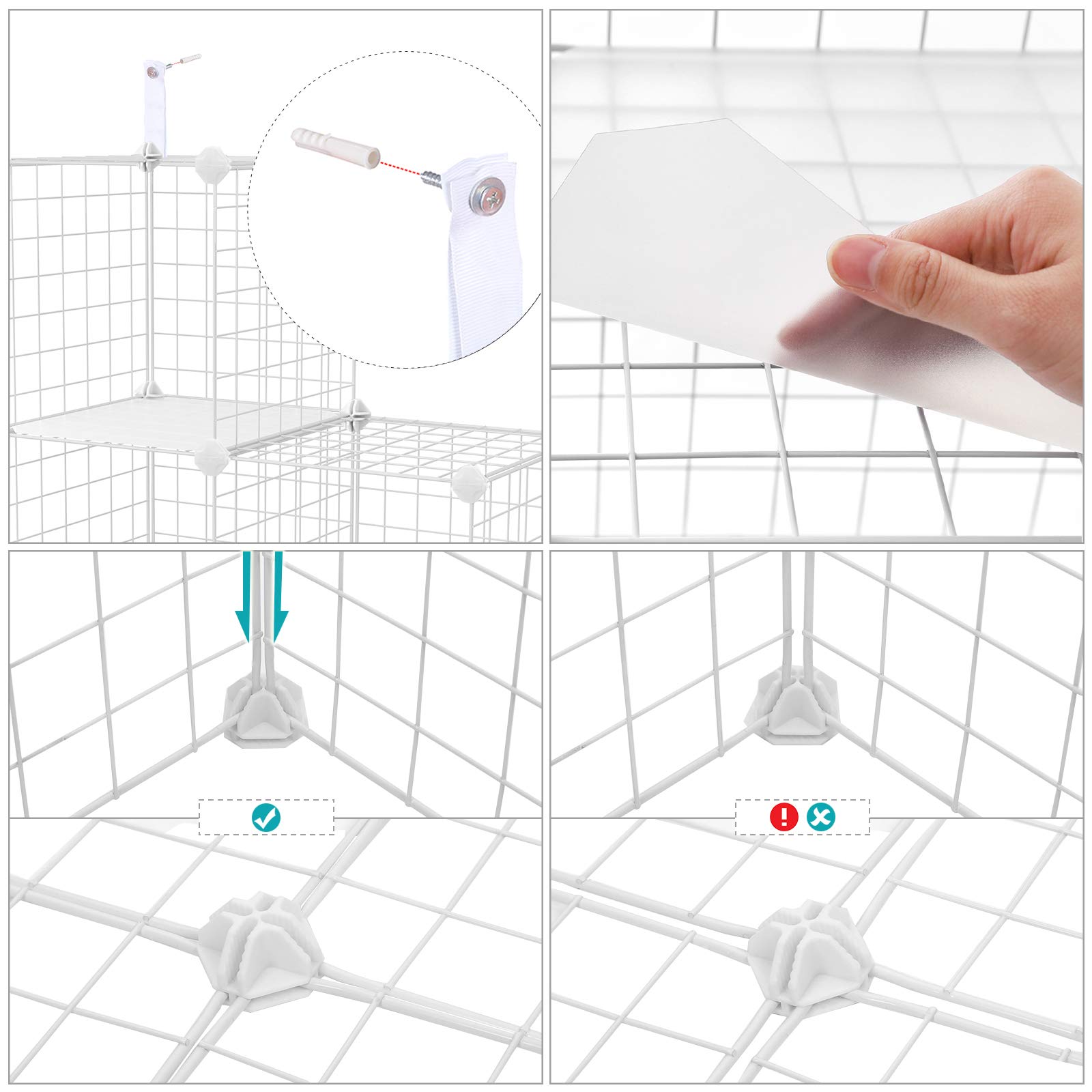 Songmics LPI115W scaffale modulare bianco 9 cubi
