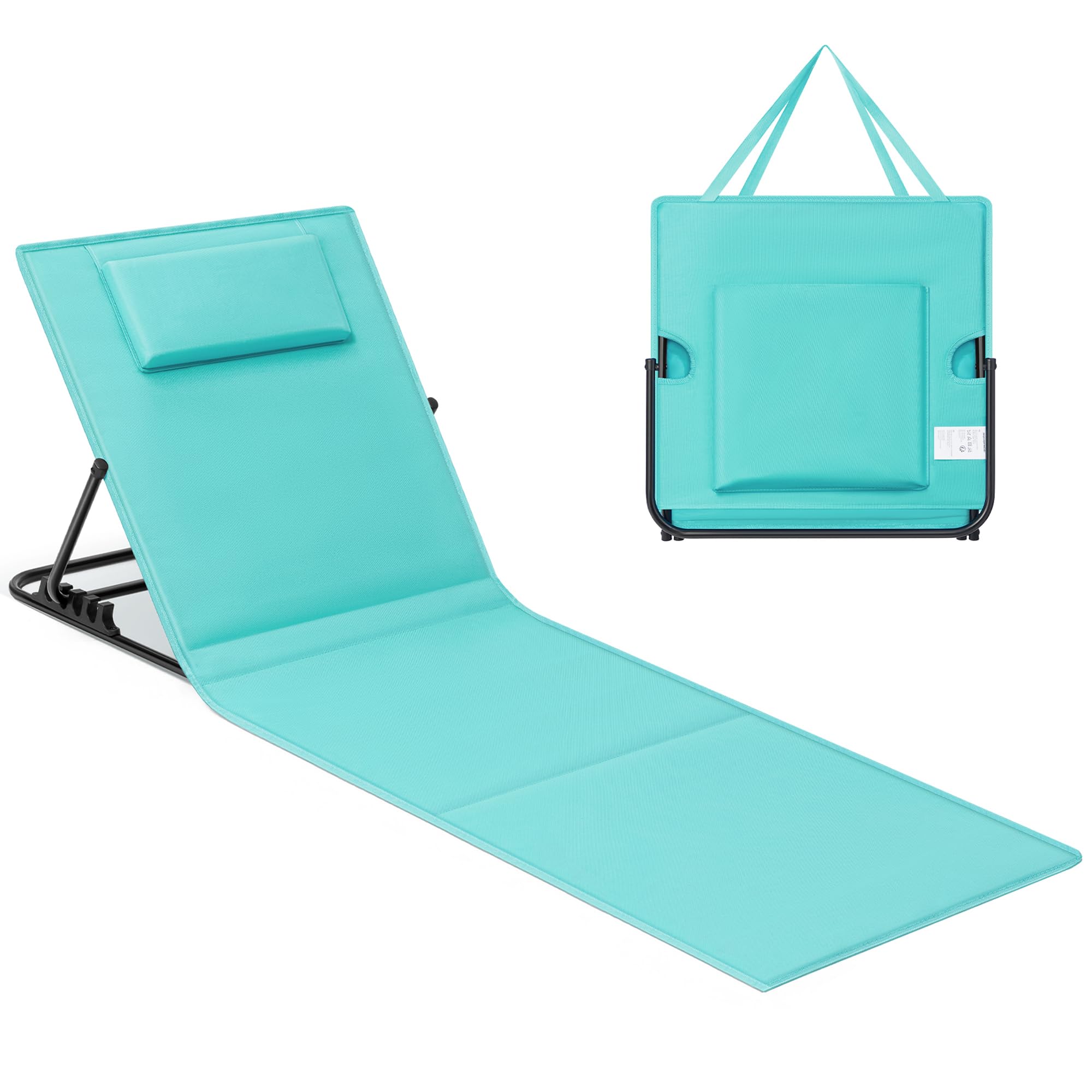Songmics GCB151C01 Lettino Spiaggia Blu 158x55 cm Pieghevole
