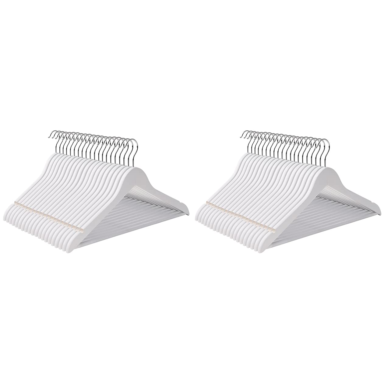 Songmics Grucce Legno Set da 40 Bianche Antiscivolo