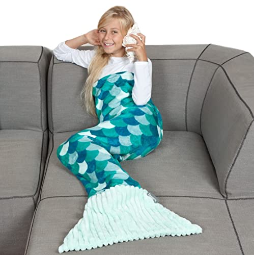 Lavatelli Sirena Coperta Coda Sirena 142 cm Pile Bambina
