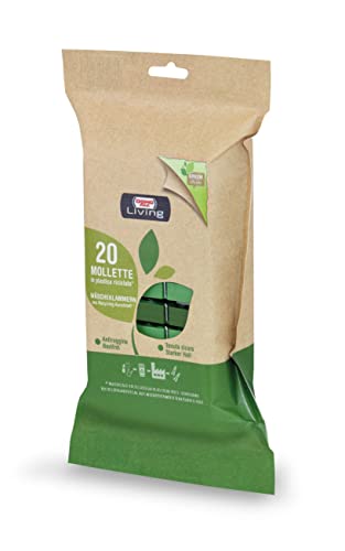 DOMO PAK LIVING 901082 mollette bucato 20 pezzi plastica riciclata