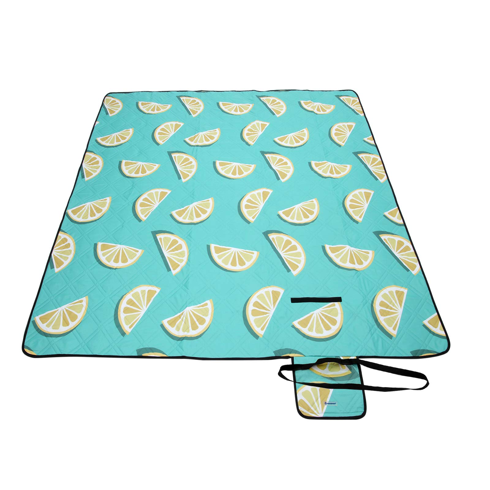 Songmics GCM085C01 Coperta Picnic Limone 200x200 cm