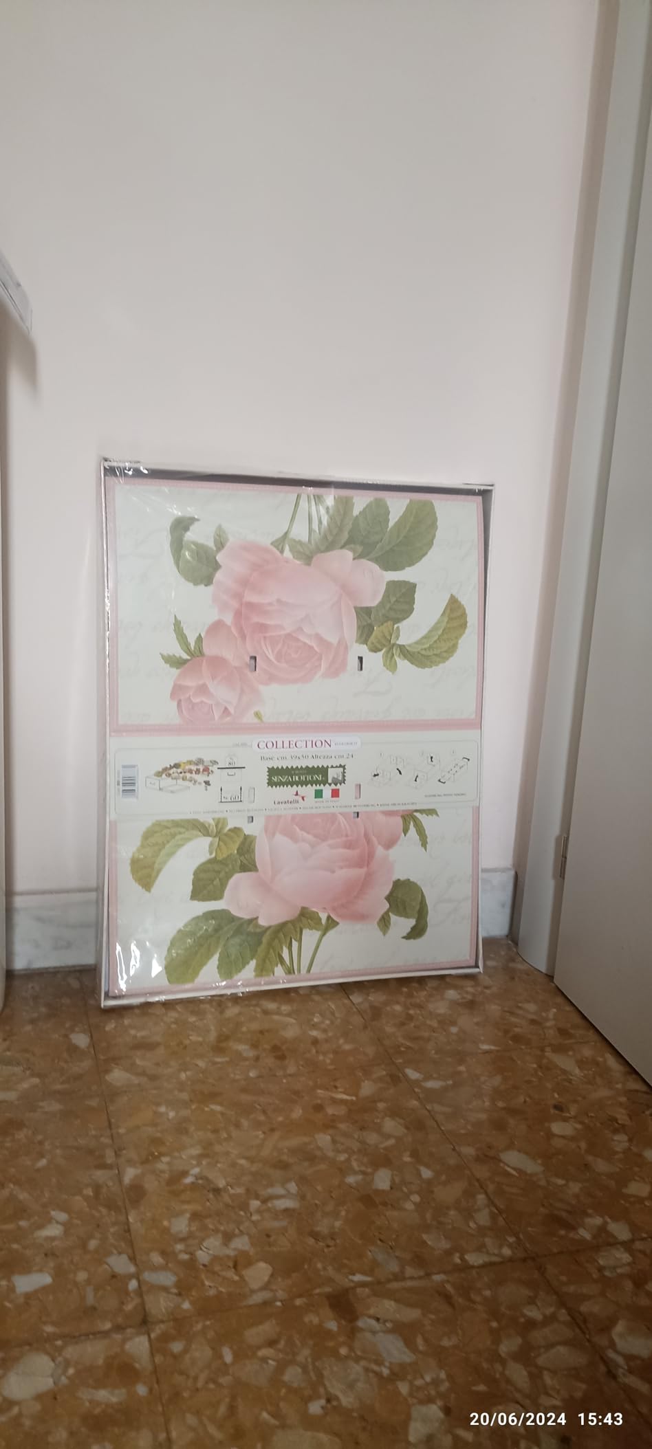 Lavatelli Camelie scatola armadio 50x39x24 cm cartone coperchio