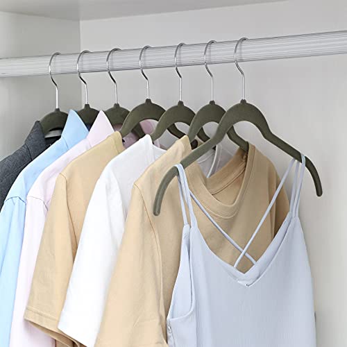 Songmics CRF20F Grucce Velluto 20 Pezzi Grigio Antiscivolo