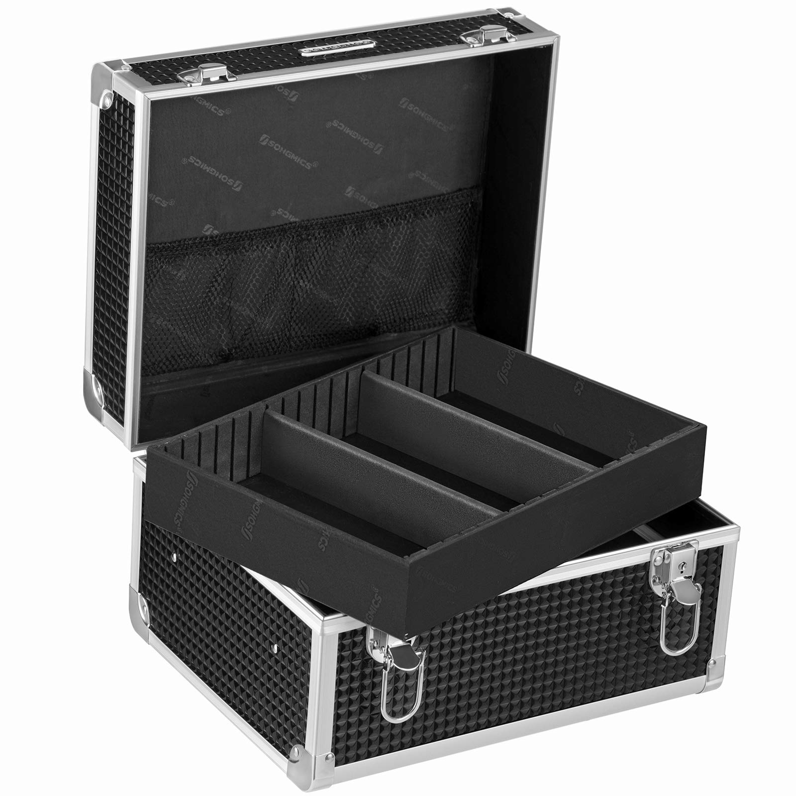 Songmics JBC328B01 beauty case valigetta nero con serratura