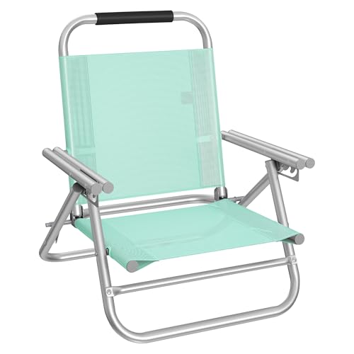 Songmics GCB065C01 sedia spiaggia verde pieghevole 150 kg