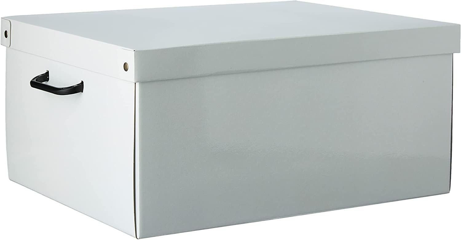 Lavatelli scatola cartone bianca 50x40x25 cm con coperchio grande