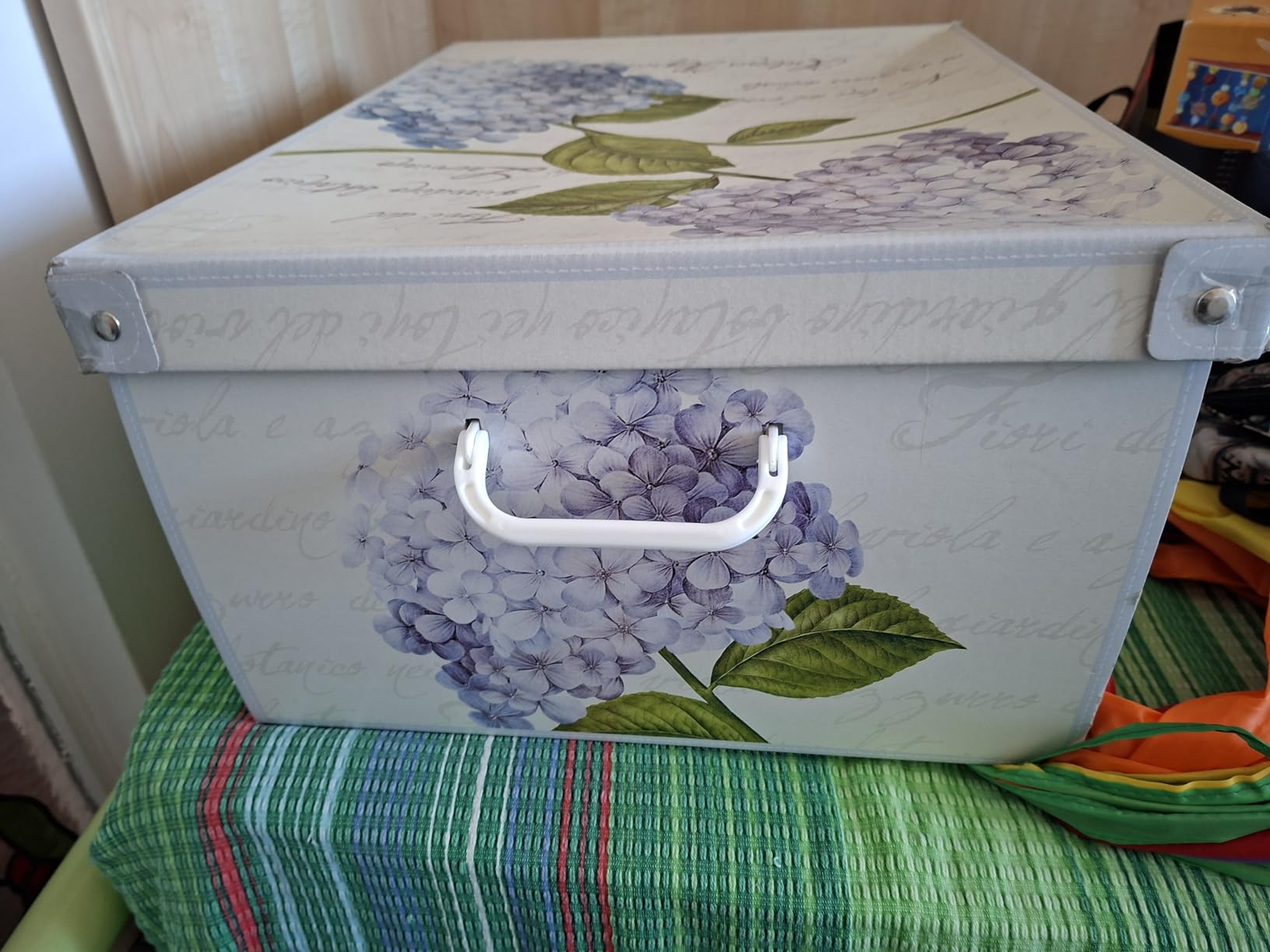 Lavatelli Scatola Cartone Media Fiori Ortensie 32x42x17,5 cm