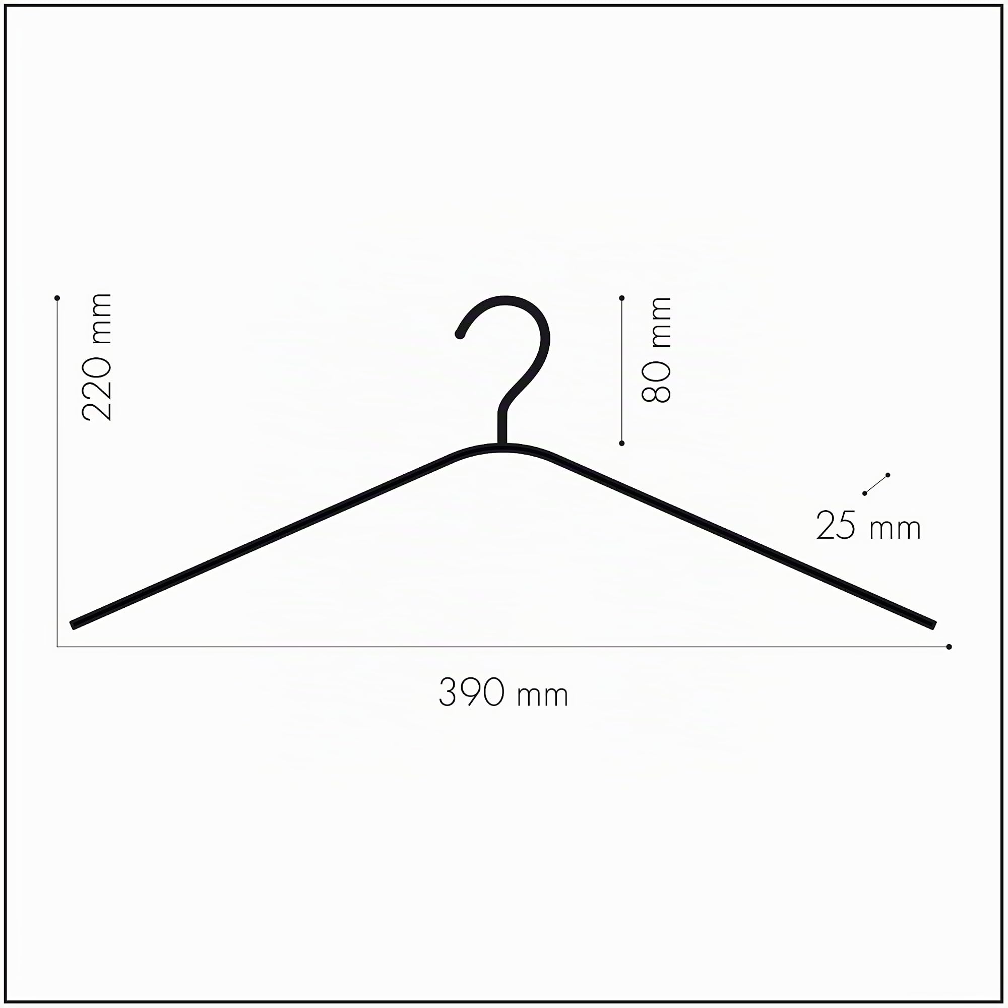 Mainetti Linea Legno Top Camiceria grucce wengè 39 cm 5 pezzi salvaspazio