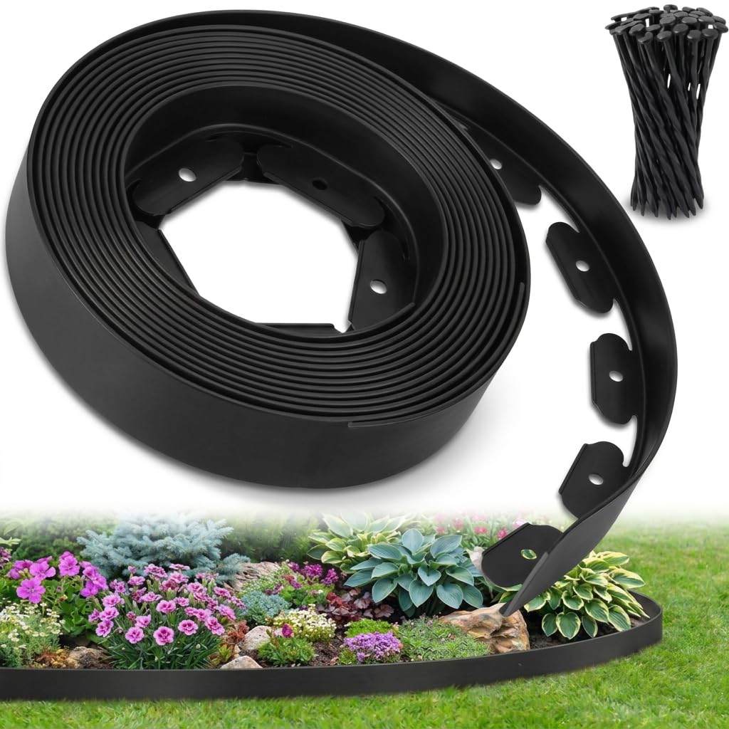 Ediesi bordura giardino 10 metri verde flessibile con picchetti