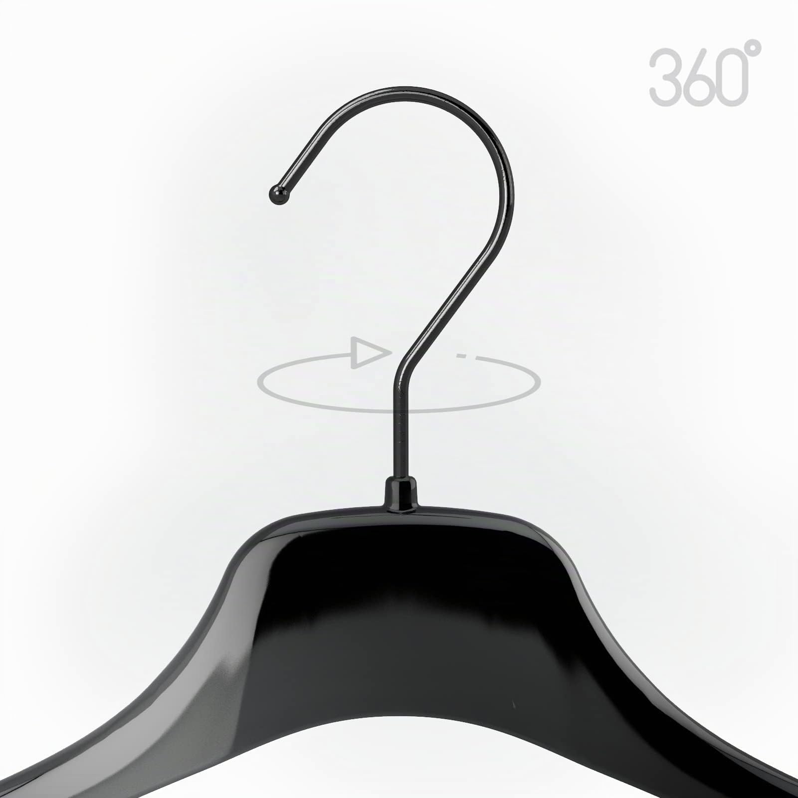 Mainetti Start Grucce 38 cm Nero Lucido 10 Pezzi Salvaspazio