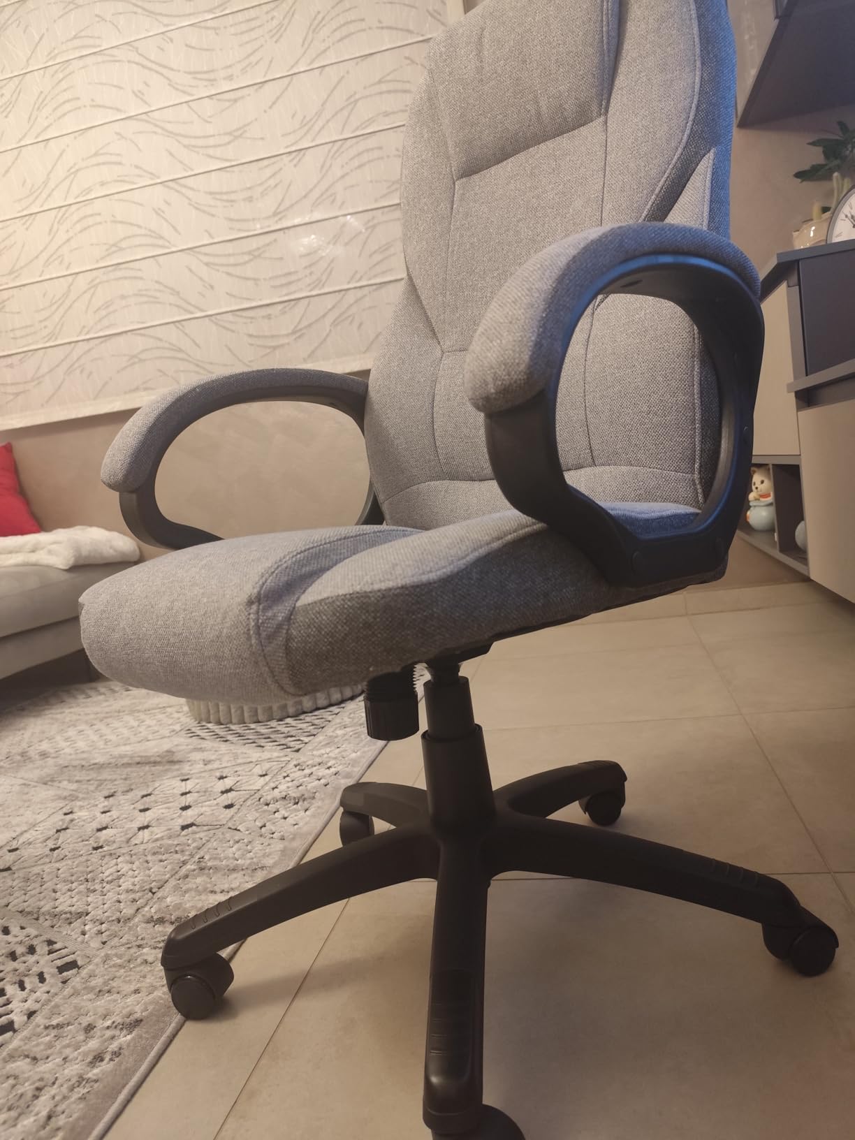 Songmics sedia ufficio girevole nero similpelle 150 kg
