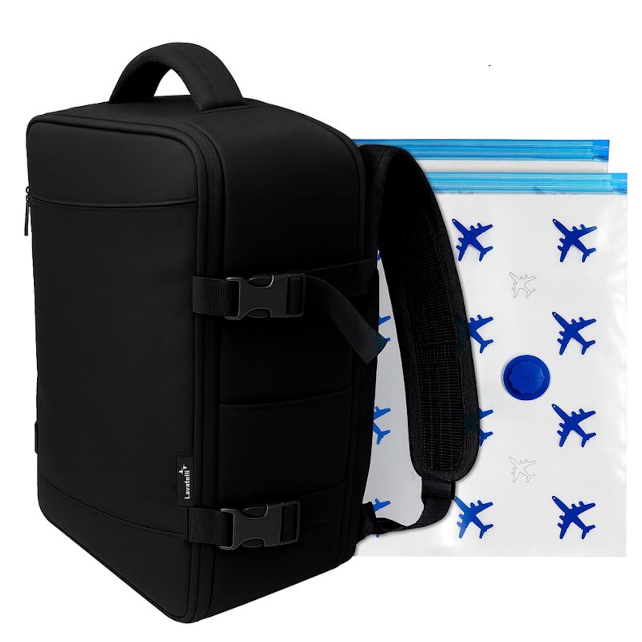 Lavatelli Vac-u-Bag 40x30x20 zaino sottovuoto 24L Ryanair 2 sacchetti