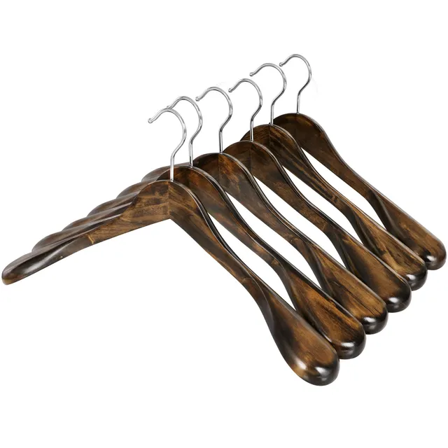 Songmics CRSH061V01 grucce legno noce scuro 44 cm 6 pezzi