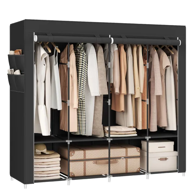 Songmics RYG094B02 guardaroba nero 45x170x167 cm