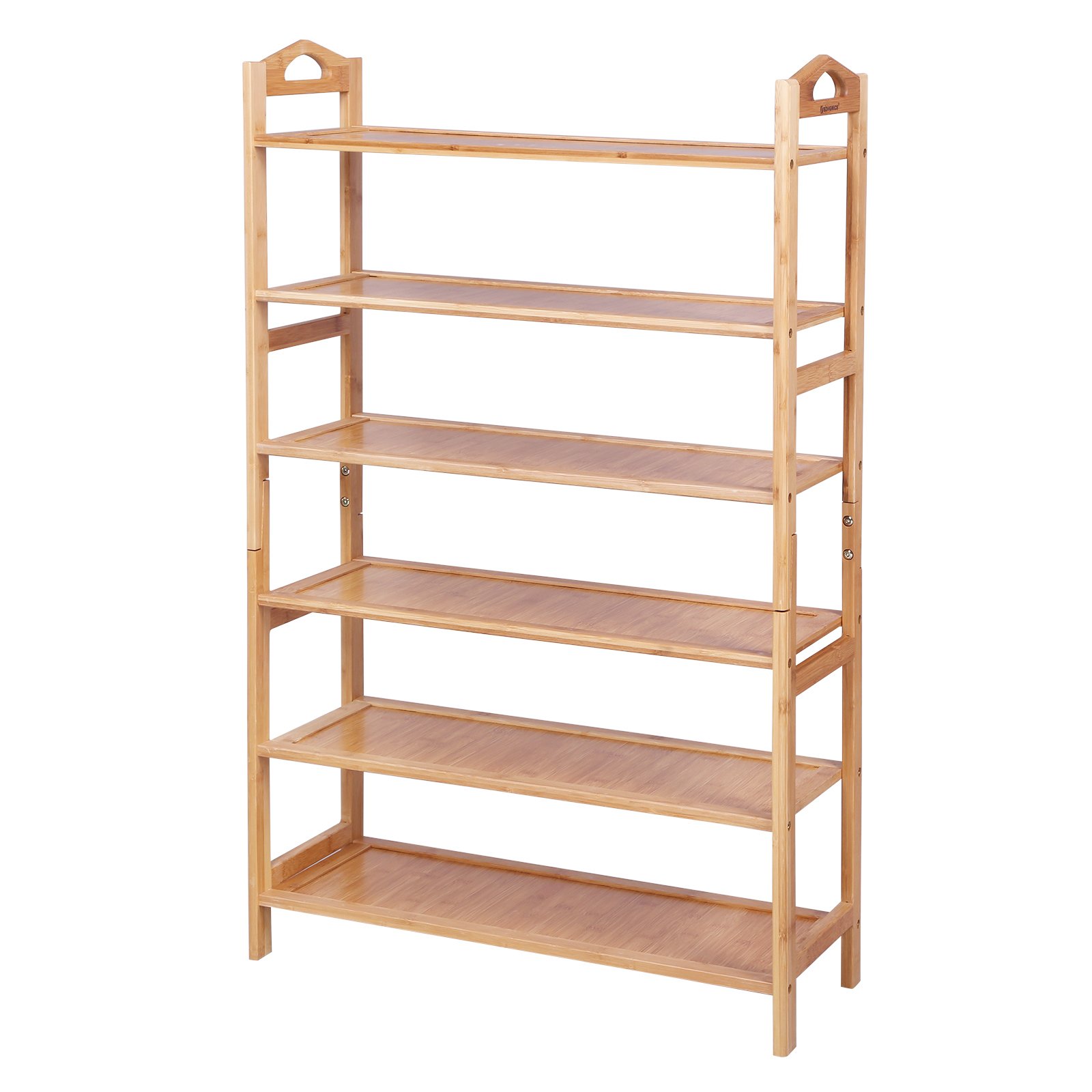 Songmics LBS96N Scarpiera Bambù 6 Ripiani 67,5x25,8x108 cm