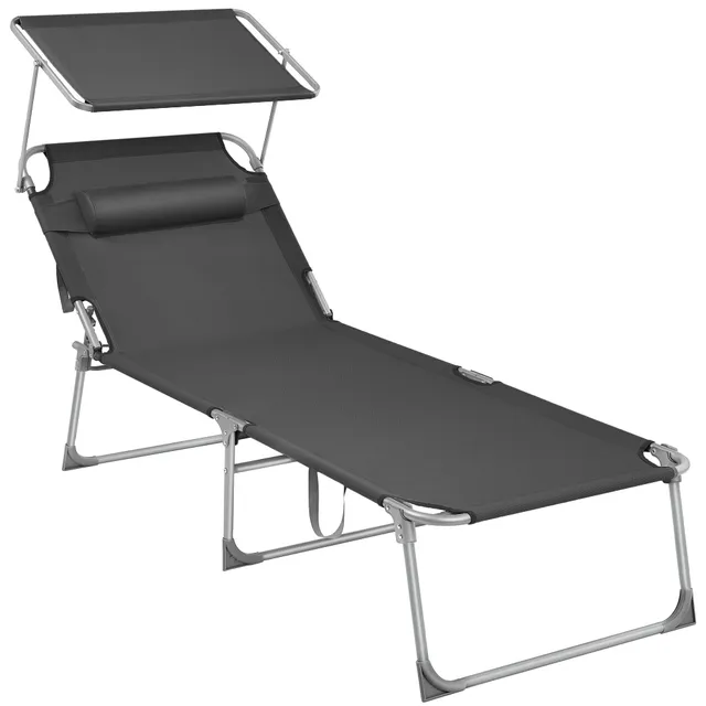 Songmics GCB22GYV2 lettino prendisole antracite 71 cm traspirante