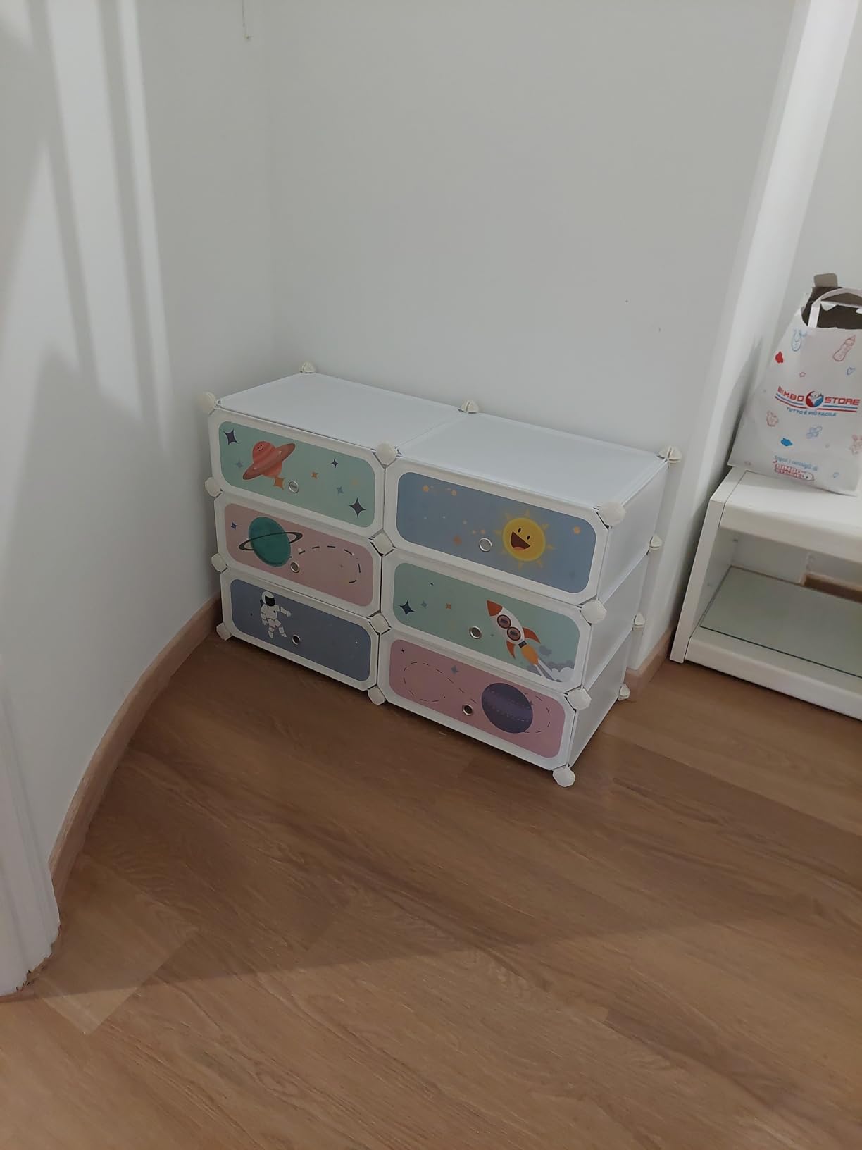 Songmics LPC904W01 Scarpiera Bambini Bianco 6 Scomparti
