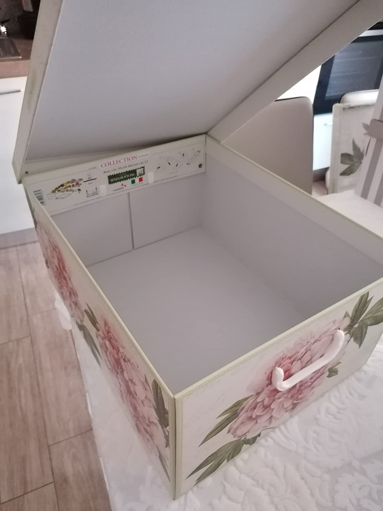 Lavatelli Scatola Cartone Peonie Media 32x42x17,5 cm